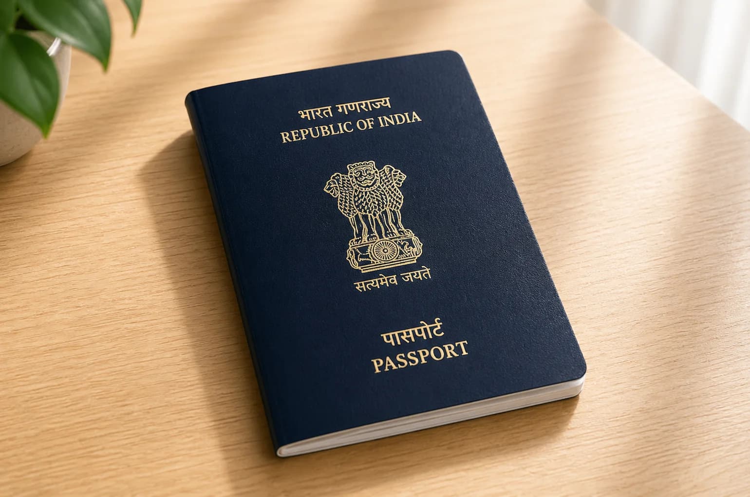 Indian passport photo card preview
